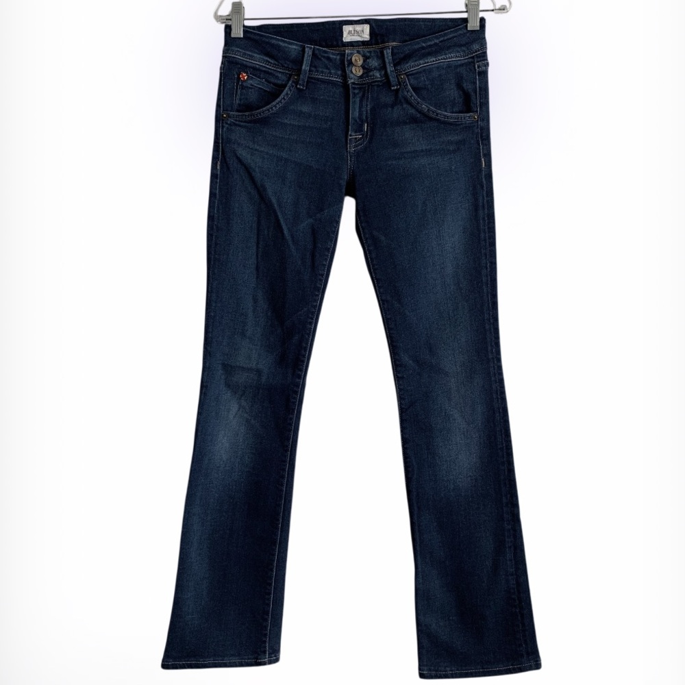 Hudson Jeans Straight Leg Button Flap Rear Pocket Jeans